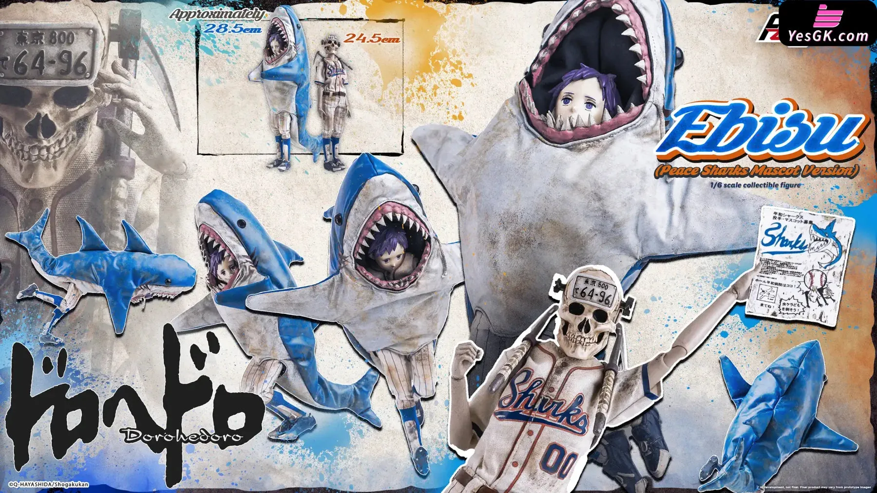 Dorohedoro FigZero Ebisu (Peace Sharks Mascot Version) 3Z07150W0 (Licensed) Action Figure - Threezero Studio [Pre-Order]