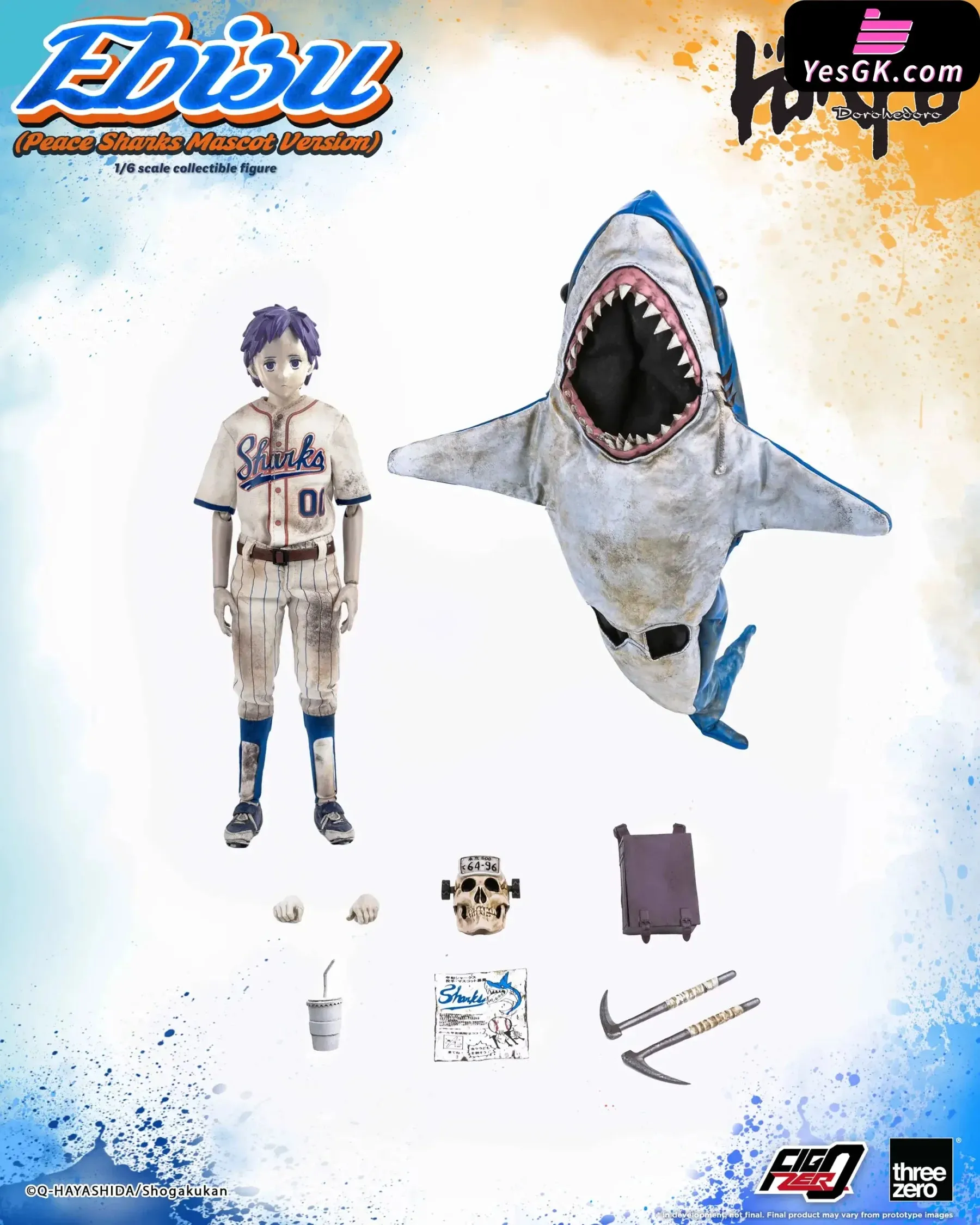 Dorohedoro FigZero Ebisu (Peace Sharks Mascot Version) 3Z07150W0 (Licensed) Action Figure - Threezero Studio [Pre-Order]