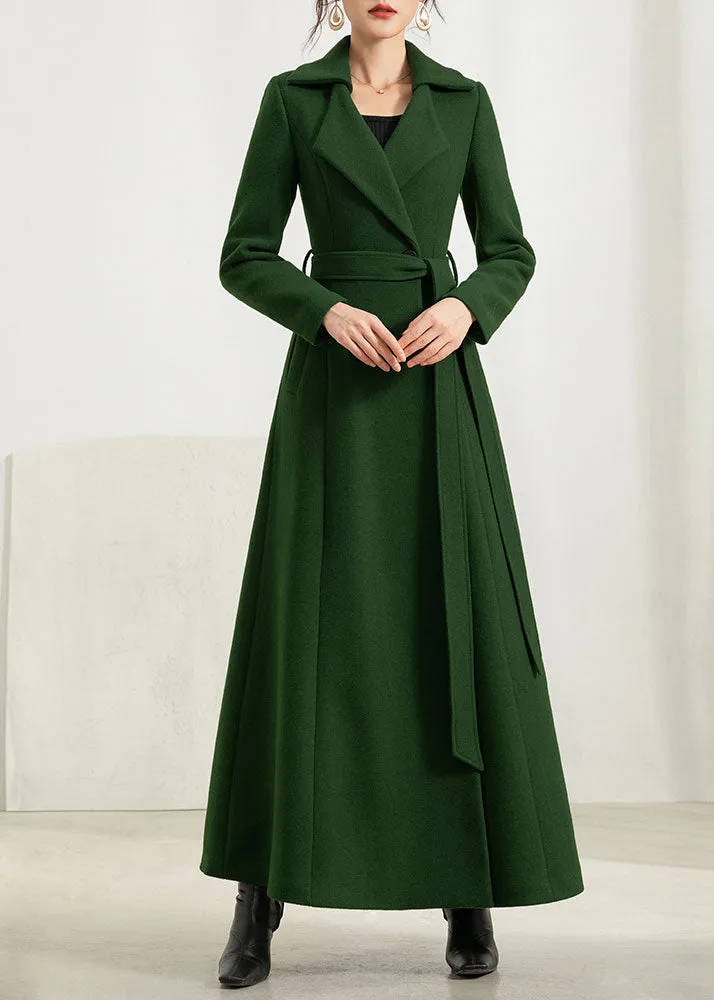 elegant simple double breasted warm coat 2953