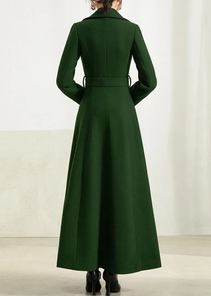 elegant simple double breasted warm coat 2953