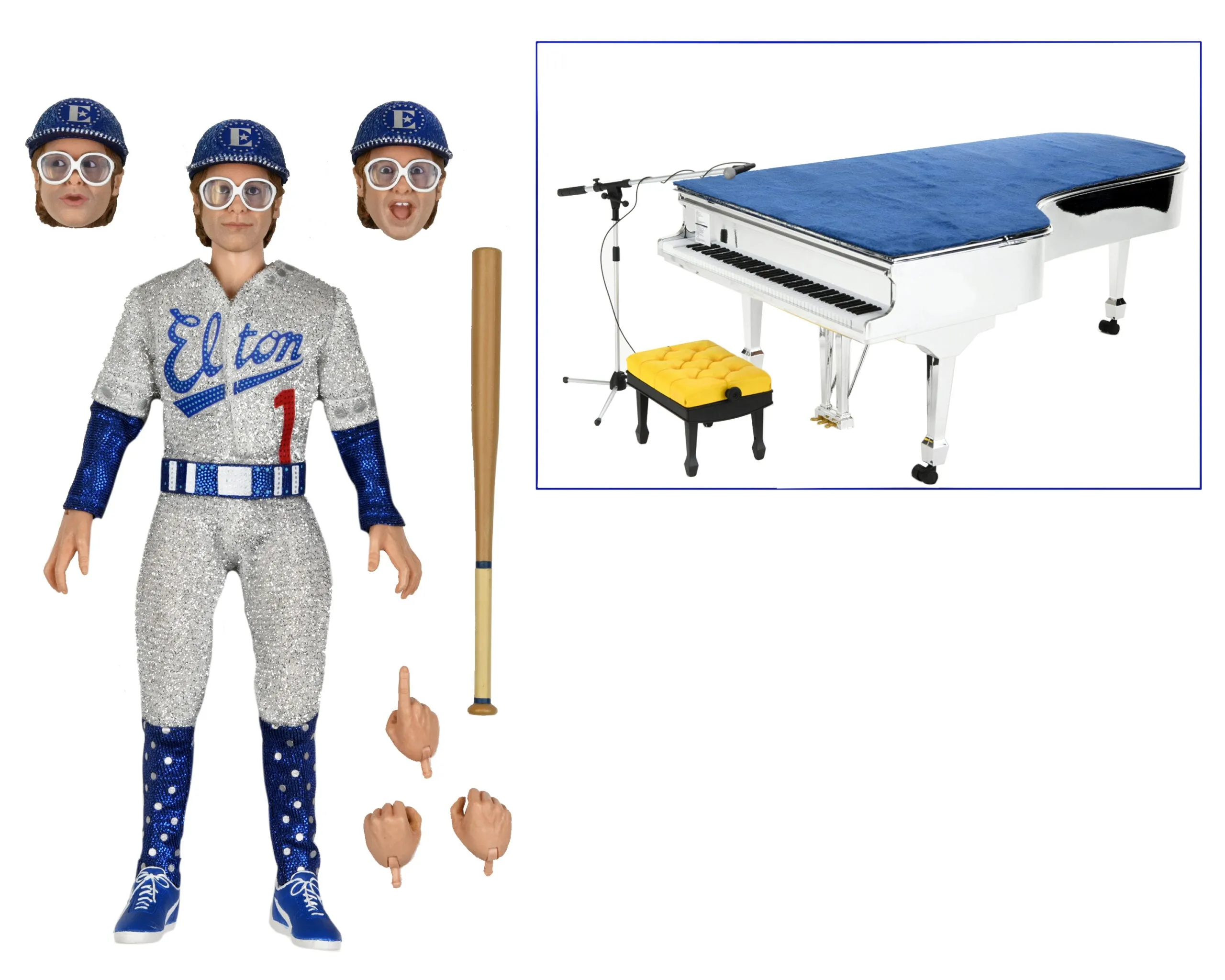 Elton John Elton John (Live in ’75) 8” Clothed Action Figure - NECA