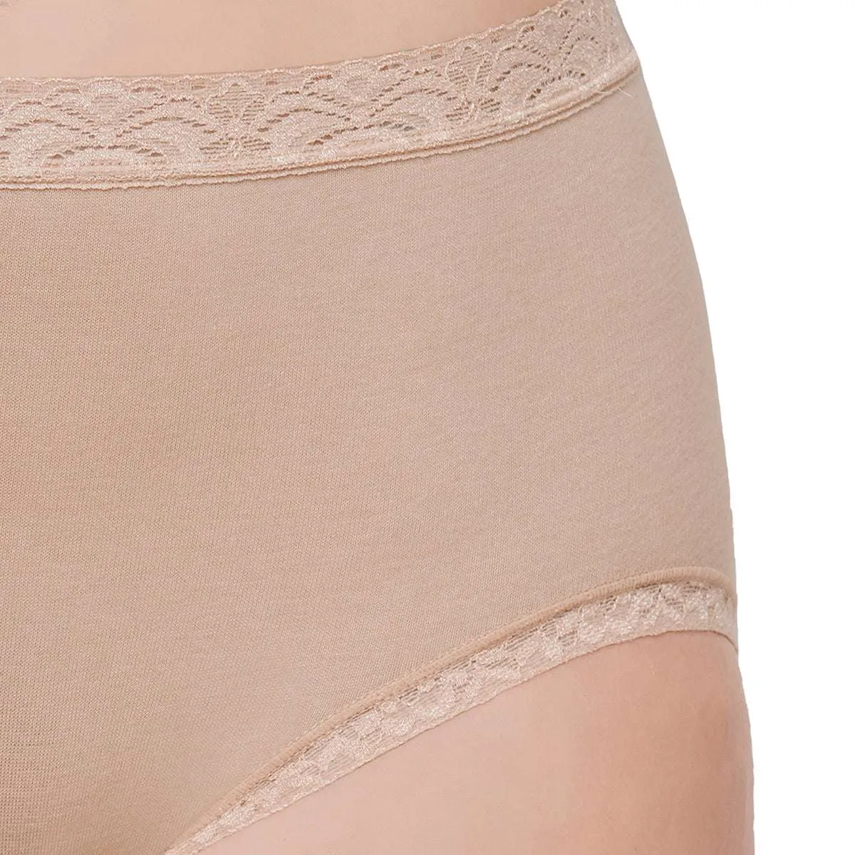 Feel Free Mid Waist Full Coverage Everyday Wear Brief Panty - Beige