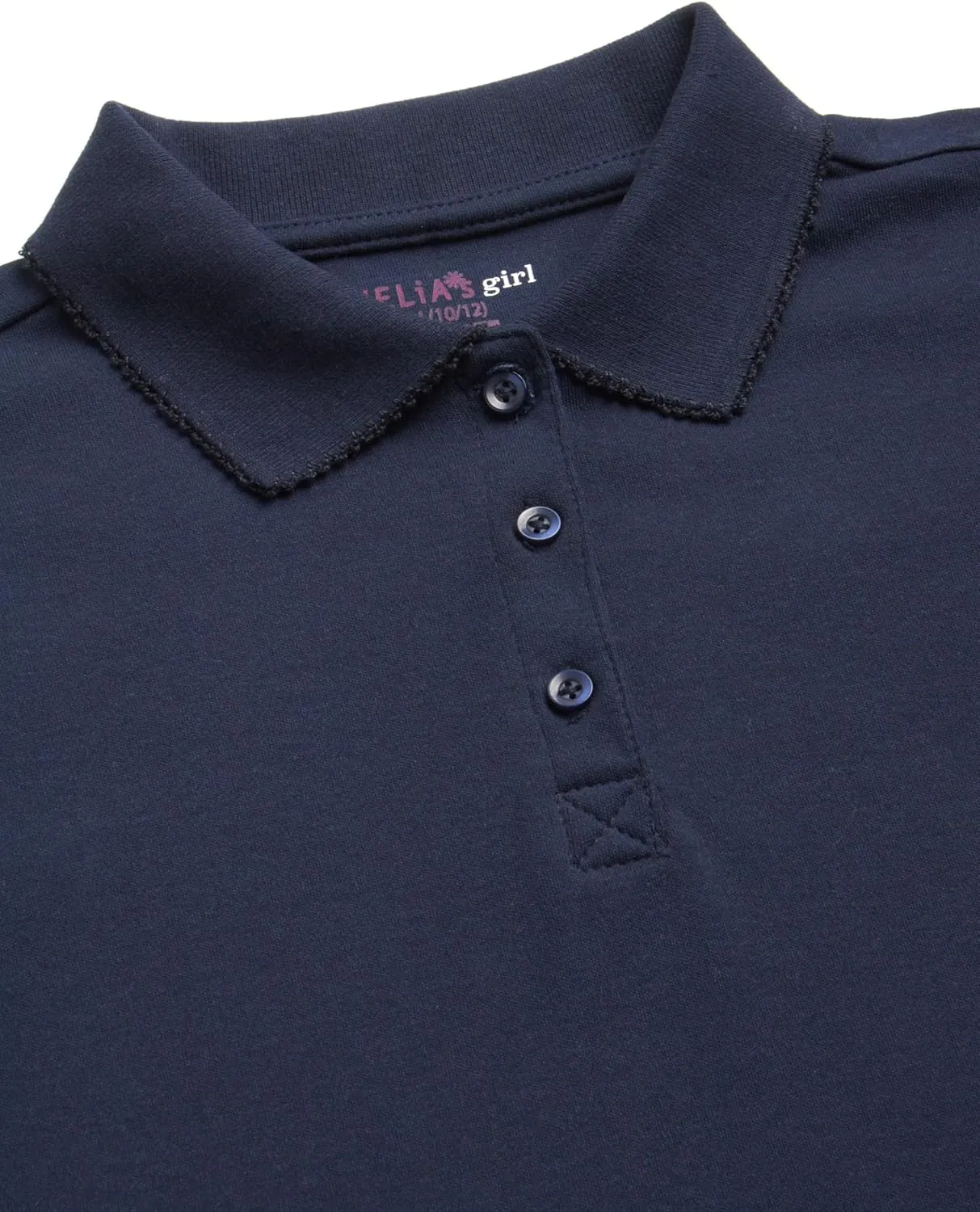 Girls' School Uniform Polo Shirt - 3 Pack Short Sleeve Picot Collar Polo - Interlock Soft Polo for Girls (4-16)