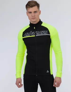 Herren Thermo Langarmtrikot Pro Team Neon-Schwarz Setprodukt