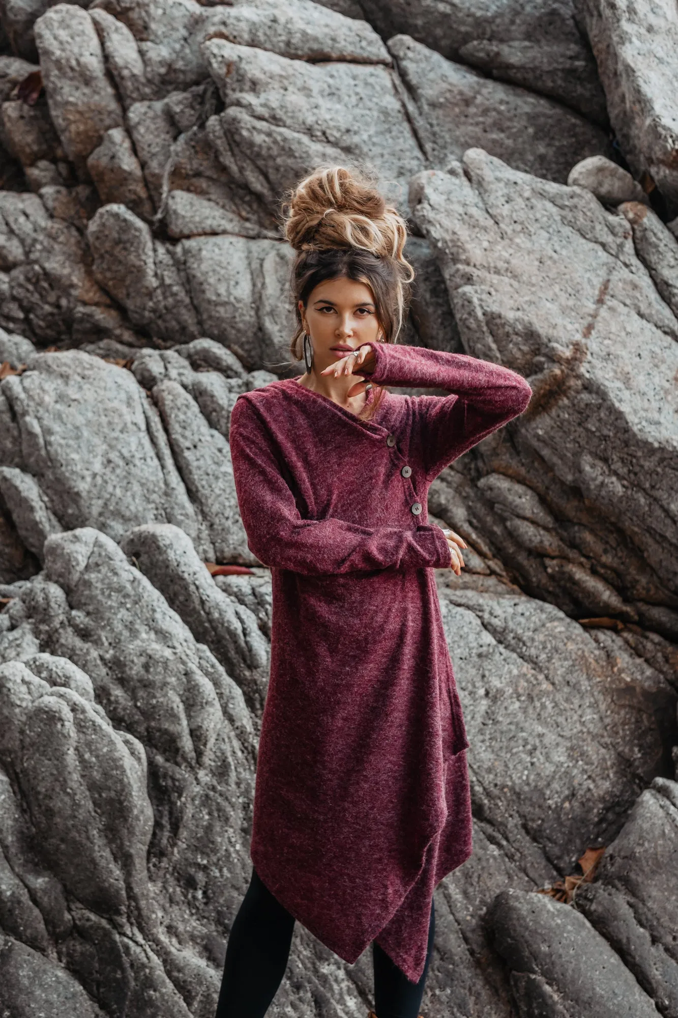 Hooded Sweater Amita Red