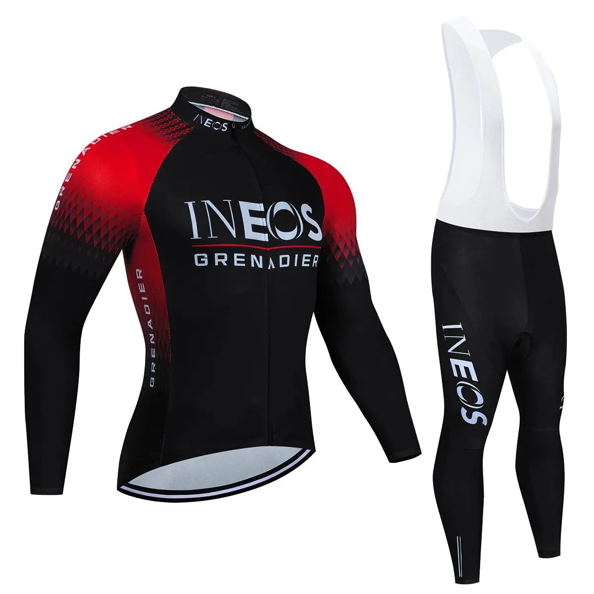 INEOS Autumn Long Set Sports Sets for Men Road Bike Jersey Bib Short Cycling Men's Uniform Man Clothes Bicycles Pro Suit Mens