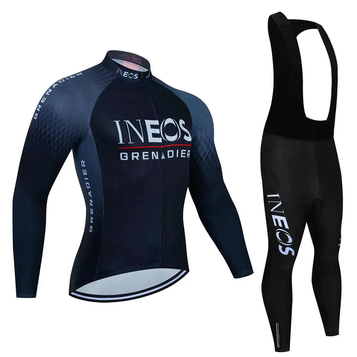 INEOS Autumn Long Set Sports Sets for Men Road Bike Jersey Bib Short Cycling Men's Uniform Man Clothes Bicycles Pro Suit Mens