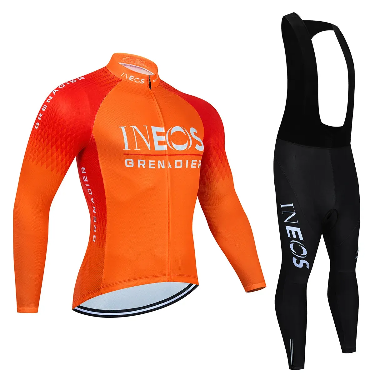 INEOS Autumn Long Set Sports Sets for Men Road Bike Jersey Bib Short Cycling Men's Uniform Man Clothes Bicycles Pro Suit Mens