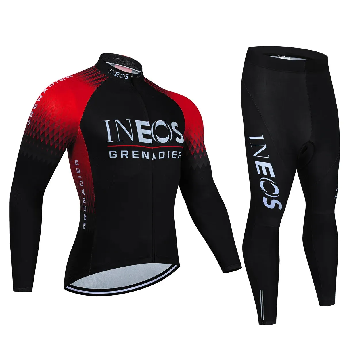 INEOS Autumn Long Set Sports Sets for Men Road Bike Jersey Bib Short Cycling Men's Uniform Man Clothes Bicycles Pro Suit Mens