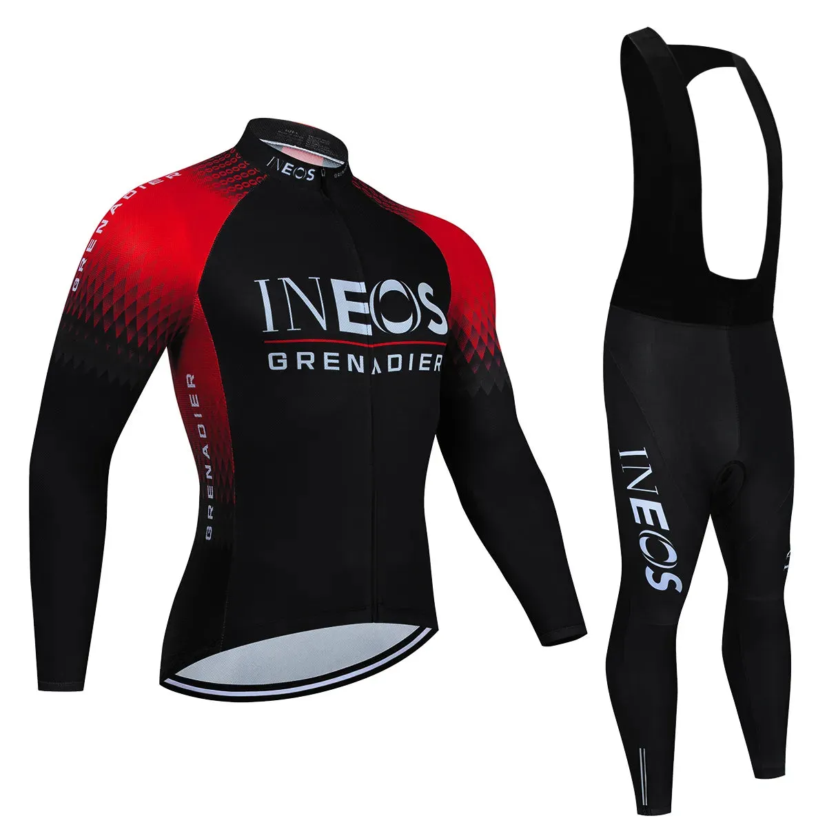 INEOS Autumn Long Set Sports Sets for Men Road Bike Jersey Bib Short Cycling Men's Uniform Man Clothes Bicycles Pro Suit Mens