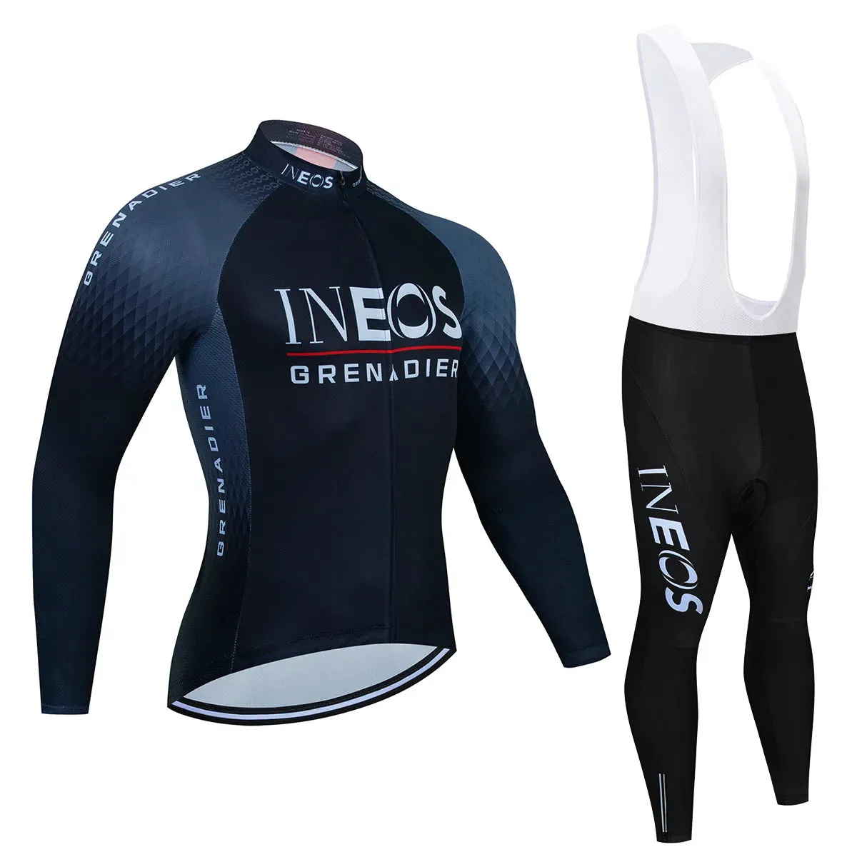 INEOS Autumn Long Set Sports Sets for Men Road Bike Jersey Bib Short Cycling Men's Uniform Man Clothes Bicycles Pro Suit Mens