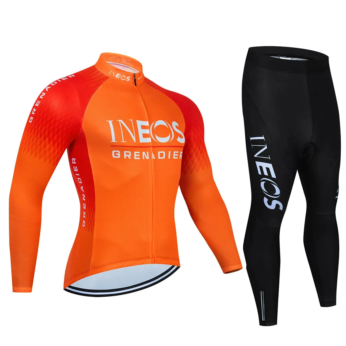 INEOS Autumn Long Set Sports Sets for Men Road Bike Jersey Bib Short Cycling Men's Uniform Man Clothes Bicycles Pro Suit Mens