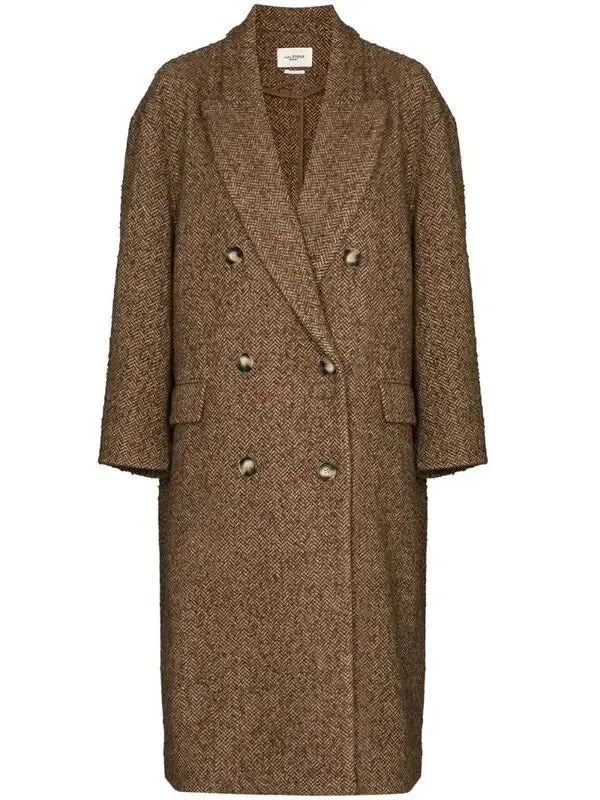 Isabel Marant Étoile Ojima Double-Breasted Wool-Blend Coat