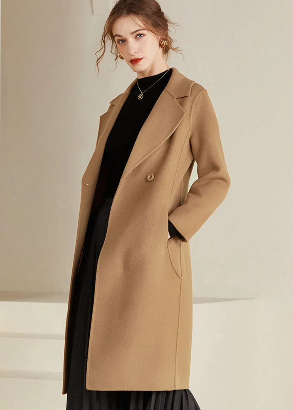 Juliet Two Button Double Face Wool Coat
