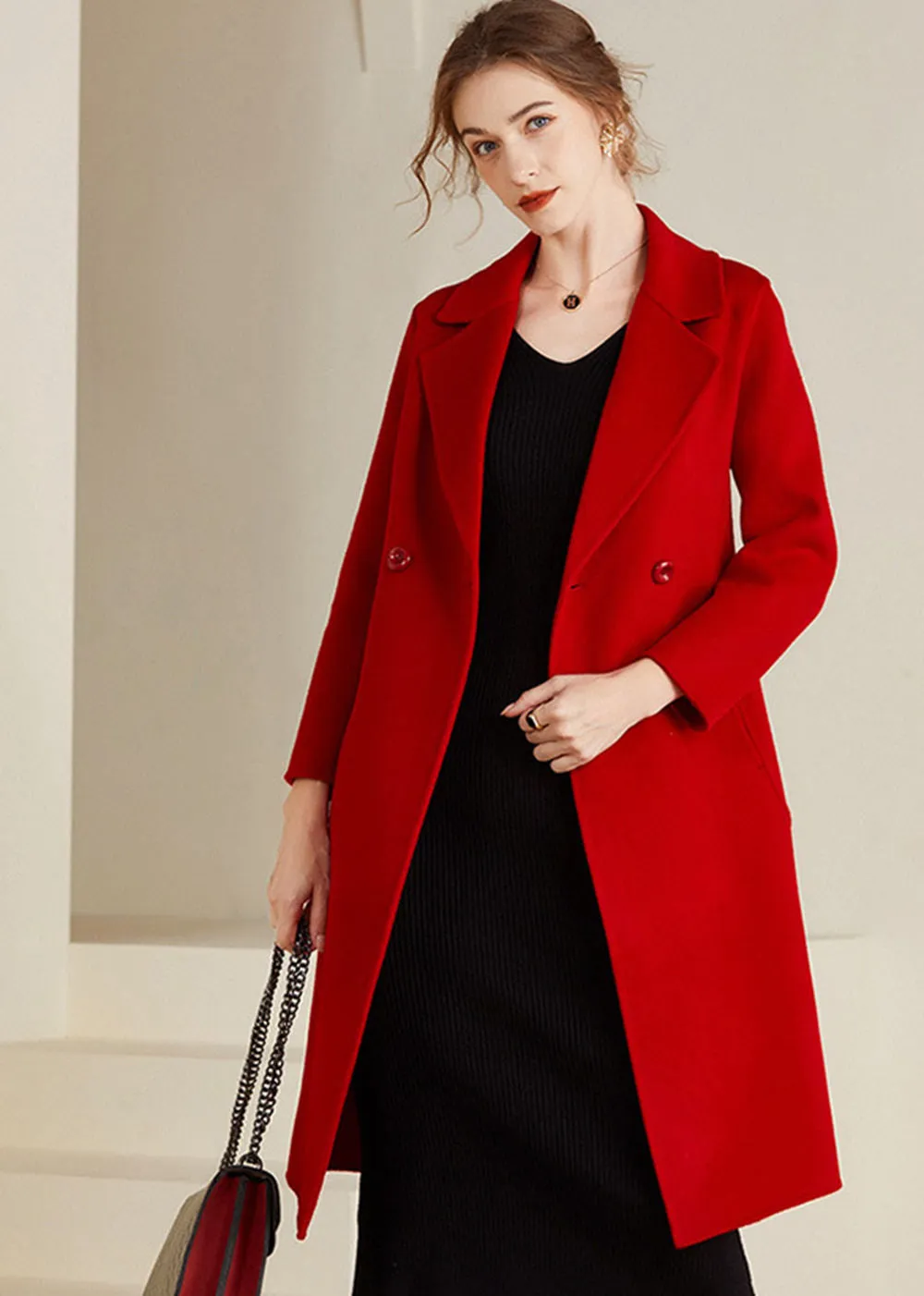 Juliet Two Button Double Face Wool Coat