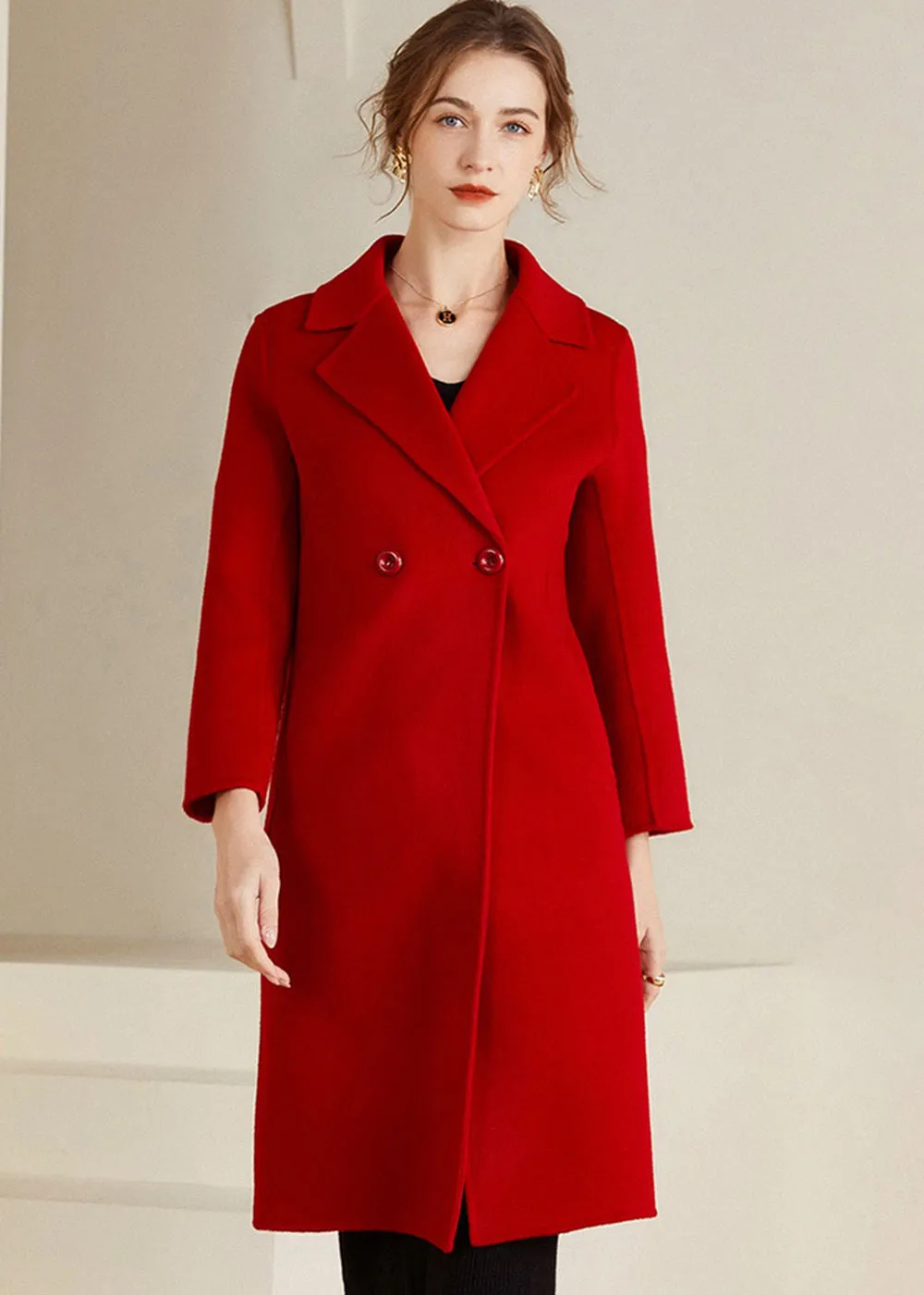 Juliet Two Button Double Face Wool Coat