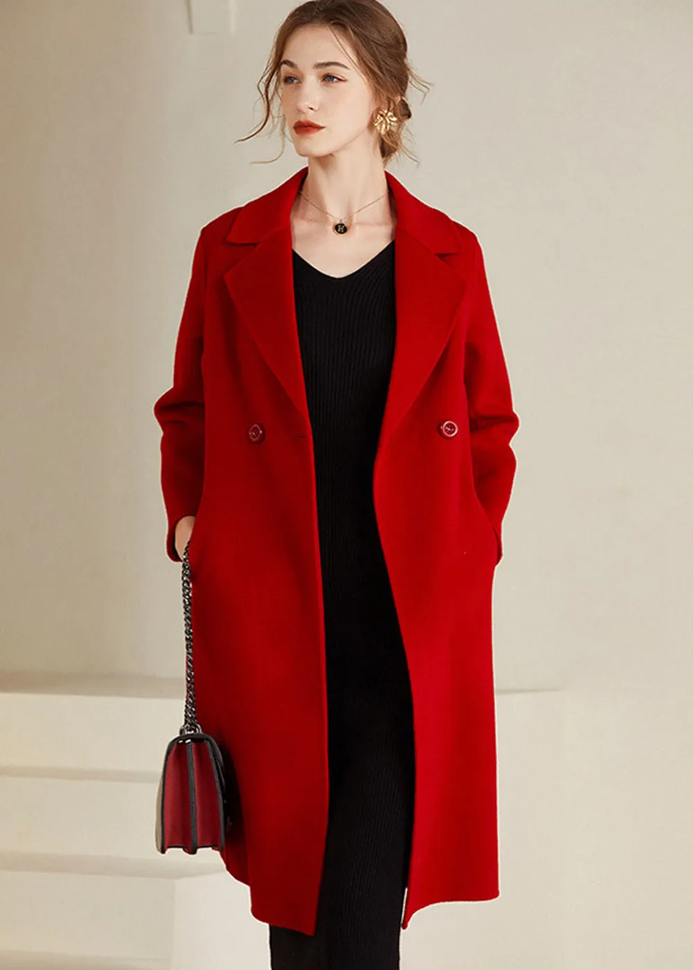 Juliet Two Button Double Face Wool Coat