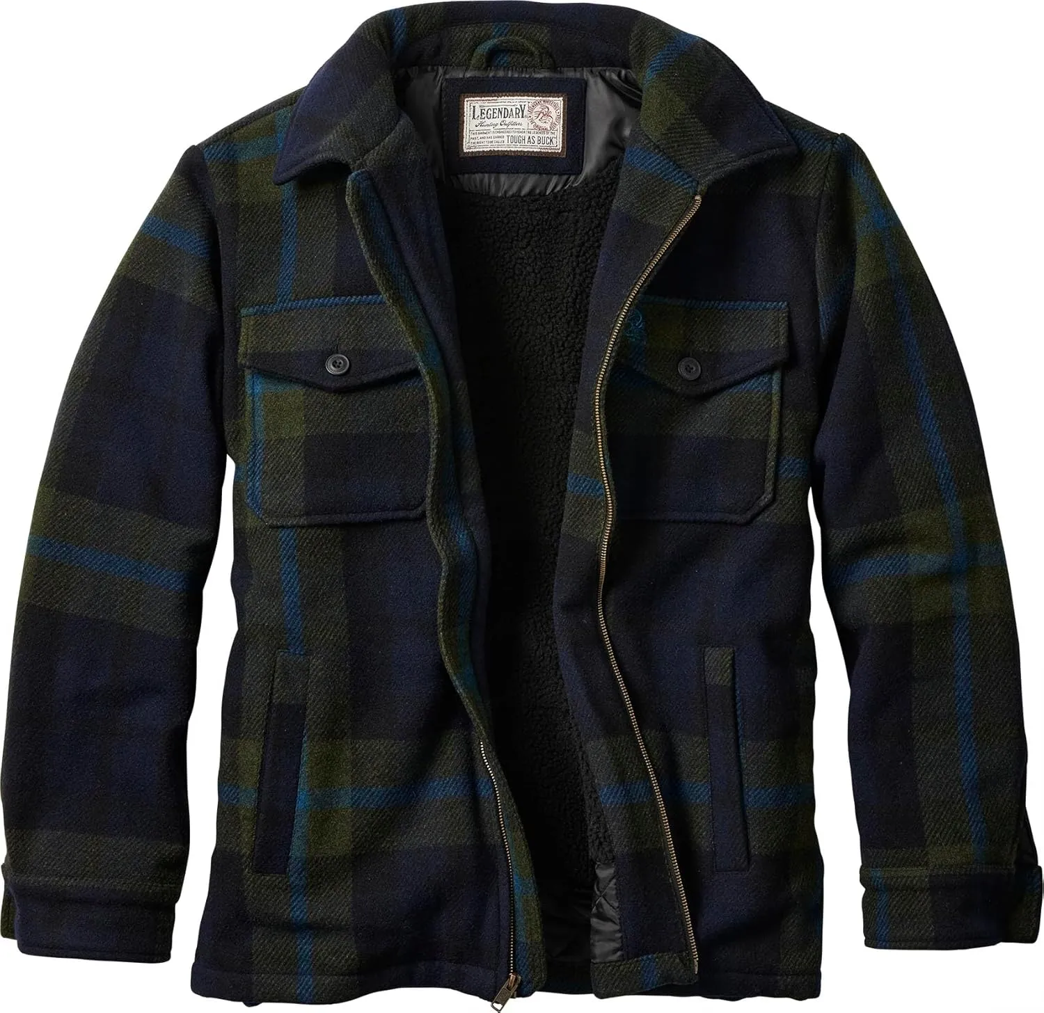 Legendary Whitetails Men's Outdoorsman Wool Coat Winter Outerwear Jacket Berber Lined Work Clothing