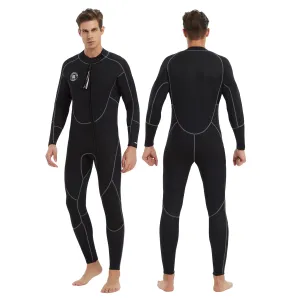 Lemorecn Men's Front Zipper Wetsuit 3MM Neoprene Snorkeling Full Body Suit Diving