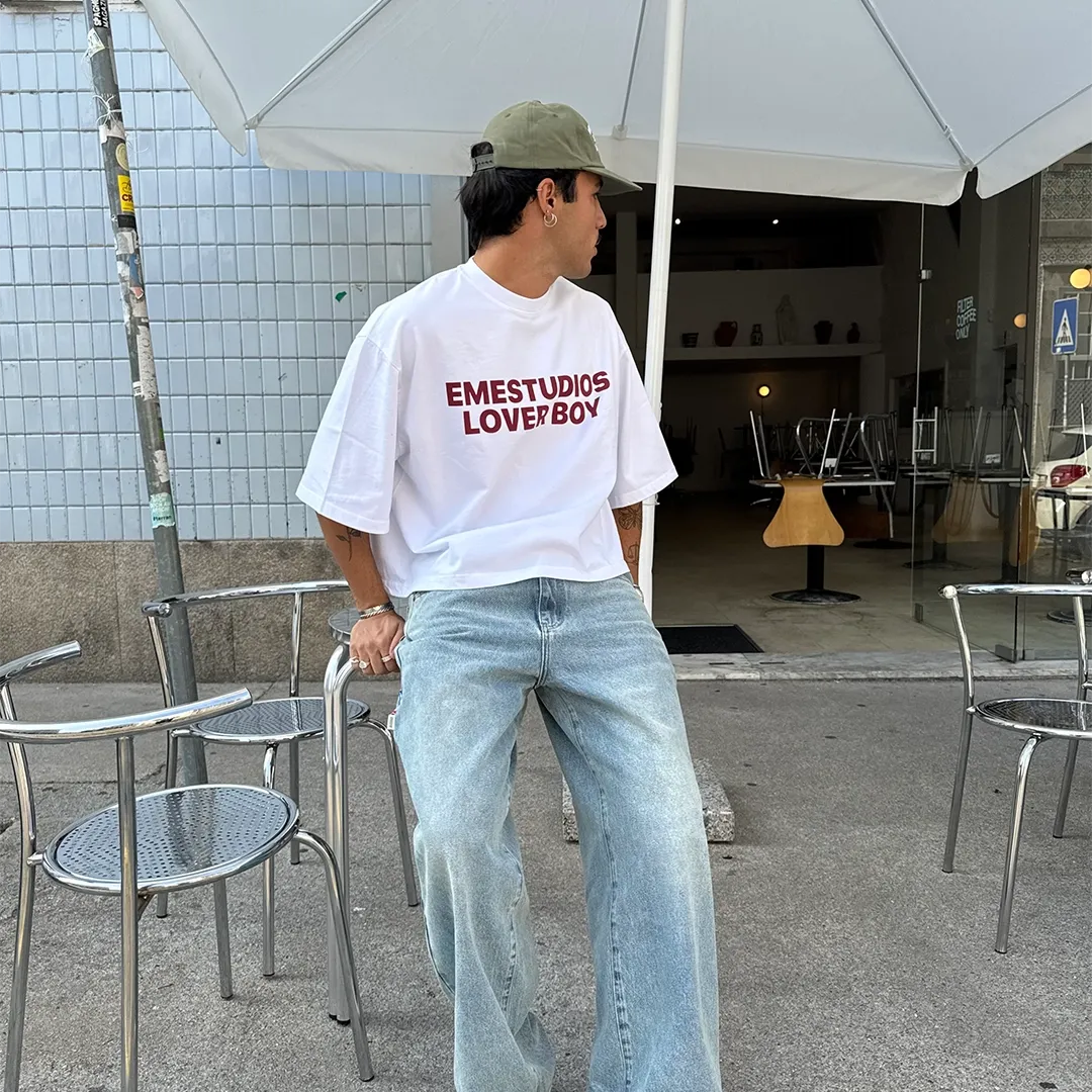 Lover Boy Pearl Cropped Boxy Tee