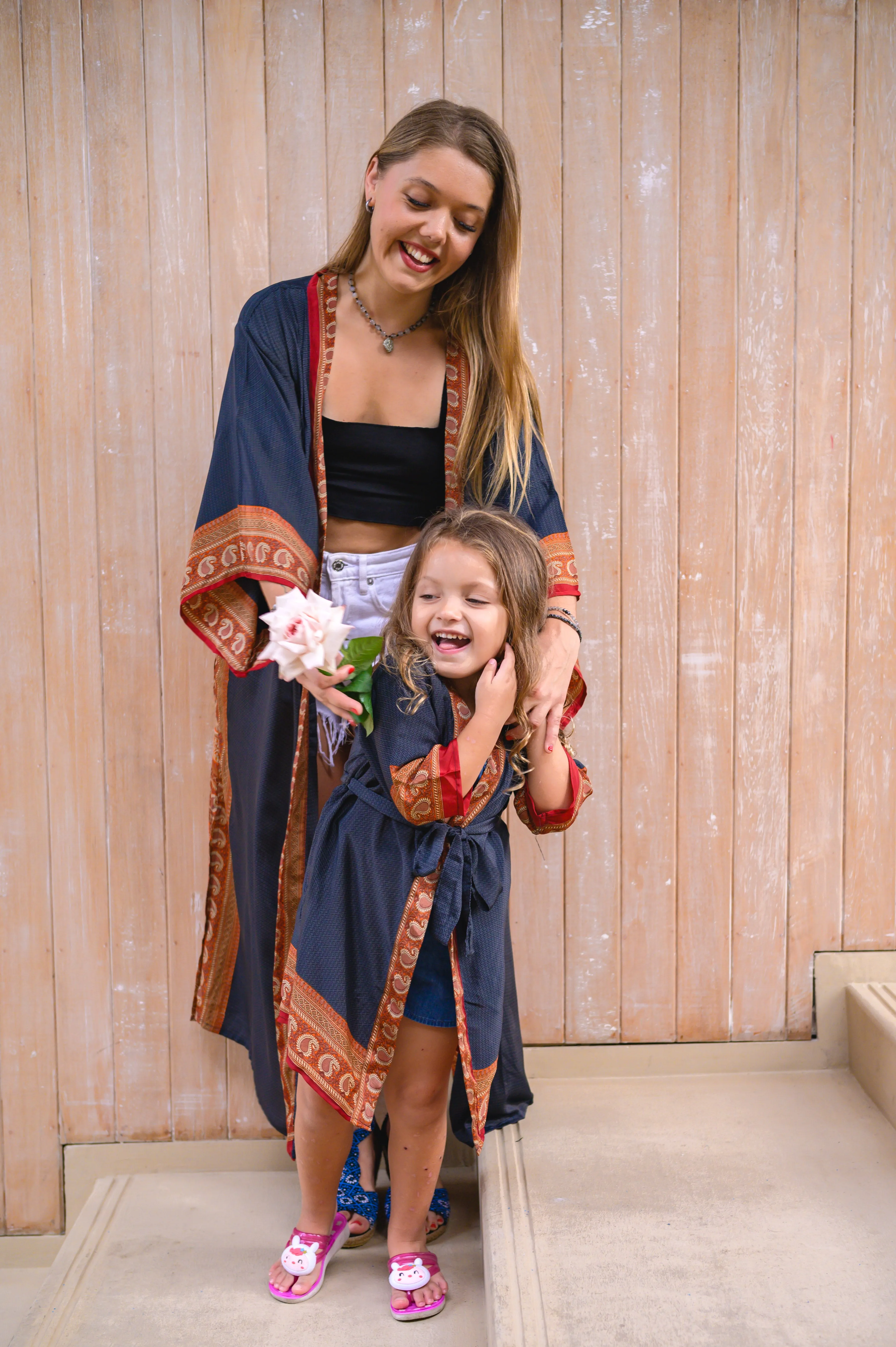 Mamma Mia Kimono Set (Dark Grey)