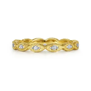 Marquise Stacking Band in Yellow Gold