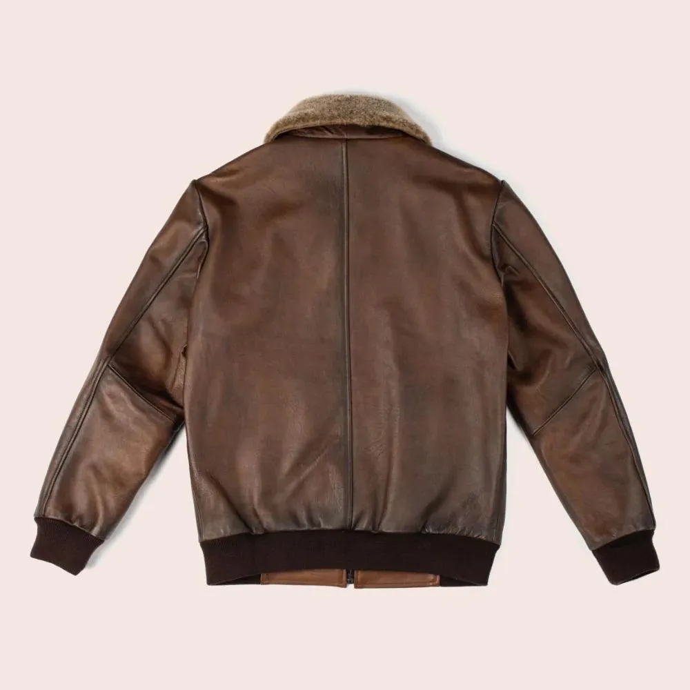 Men's G-1 Flight Leather Bomber Jacket