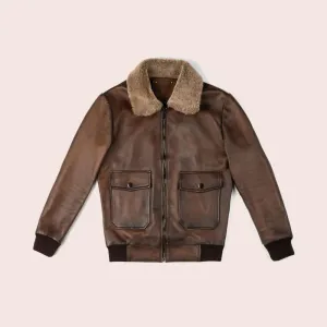 Men's G-1 Flight Leather Bomber Jacket