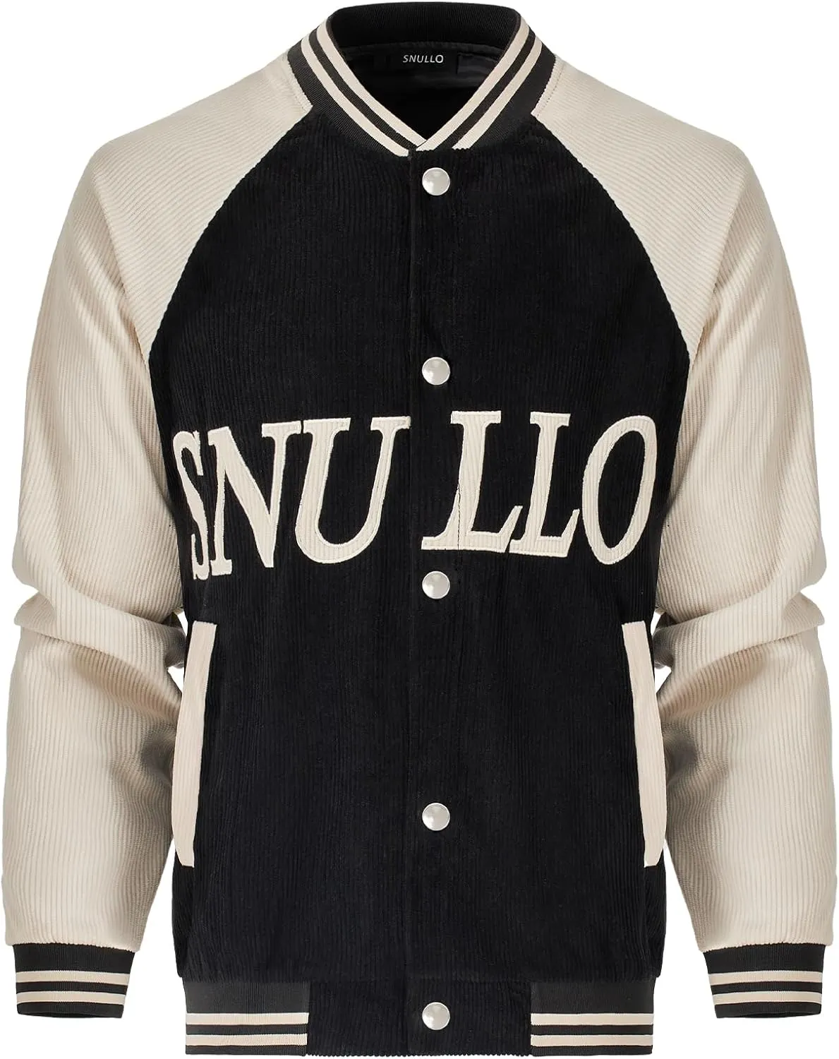 Men's Varsity Jacket Casual Baseball Bomber Jackets Buckle Style Relax Fit