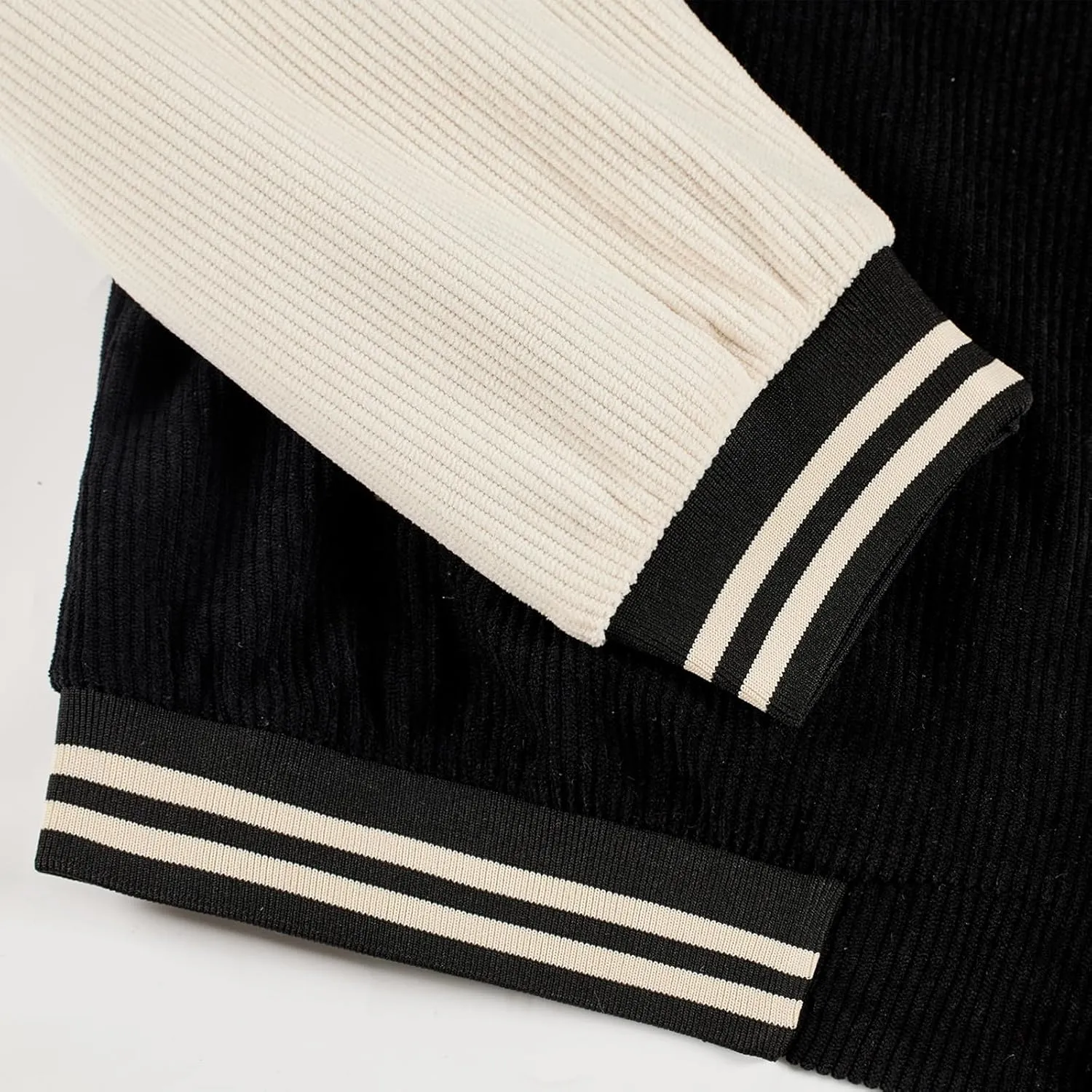 Men's Varsity Jacket Casual Baseball Bomber Jackets Buckle Style Relax Fit