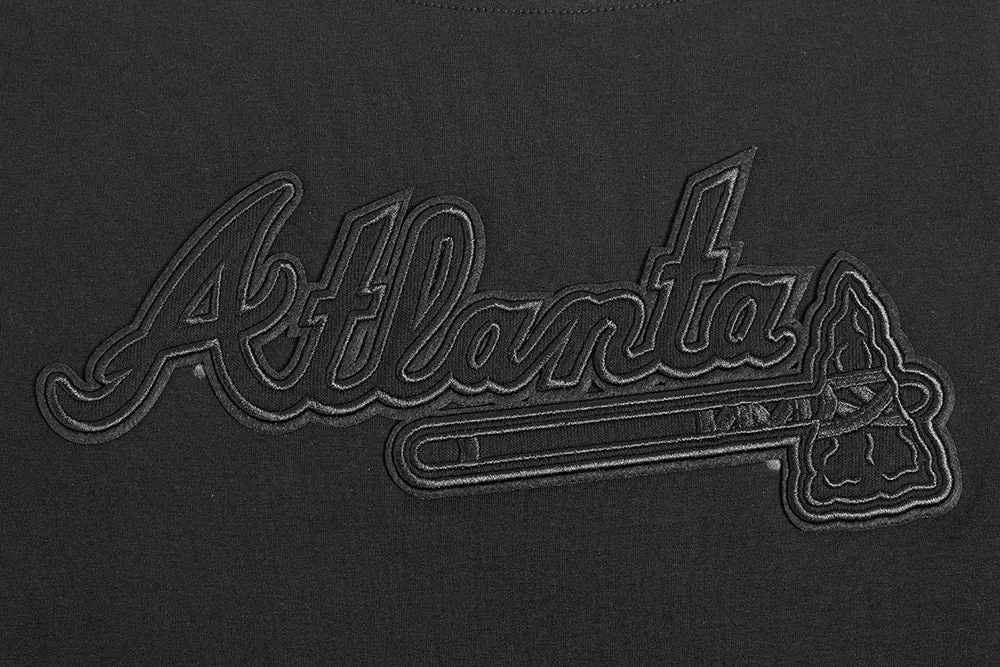 MLB ATLANTA BRAVES NEUTRAL WOMEN'S BOXY TOP (BLACK)