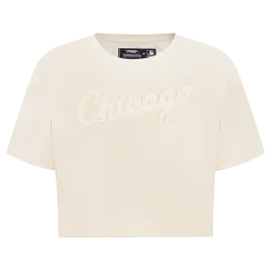 MLB CHICAGO WHITE SOX NEUTRAL WOMEN'S BOXY TOP (EGGSHELL)