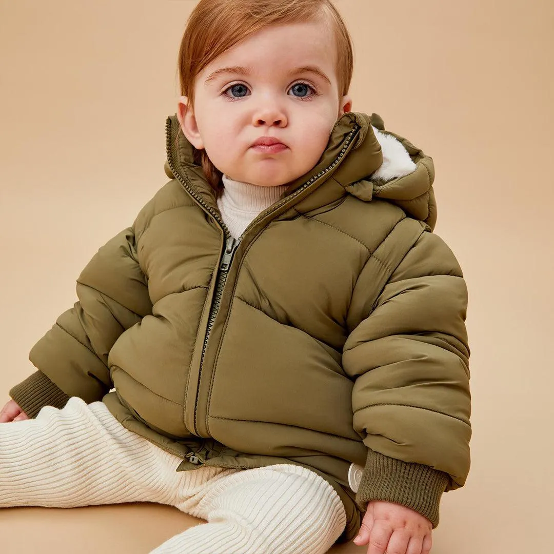 MORI Recycled Waterproof 3-In-1 Padded Coat - Olive