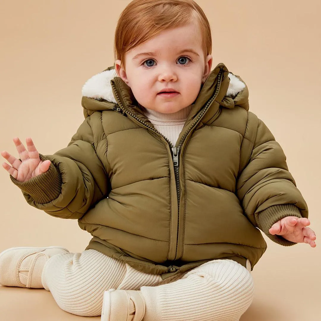 MORI Recycled Waterproof 3-In-1 Padded Coat - Olive