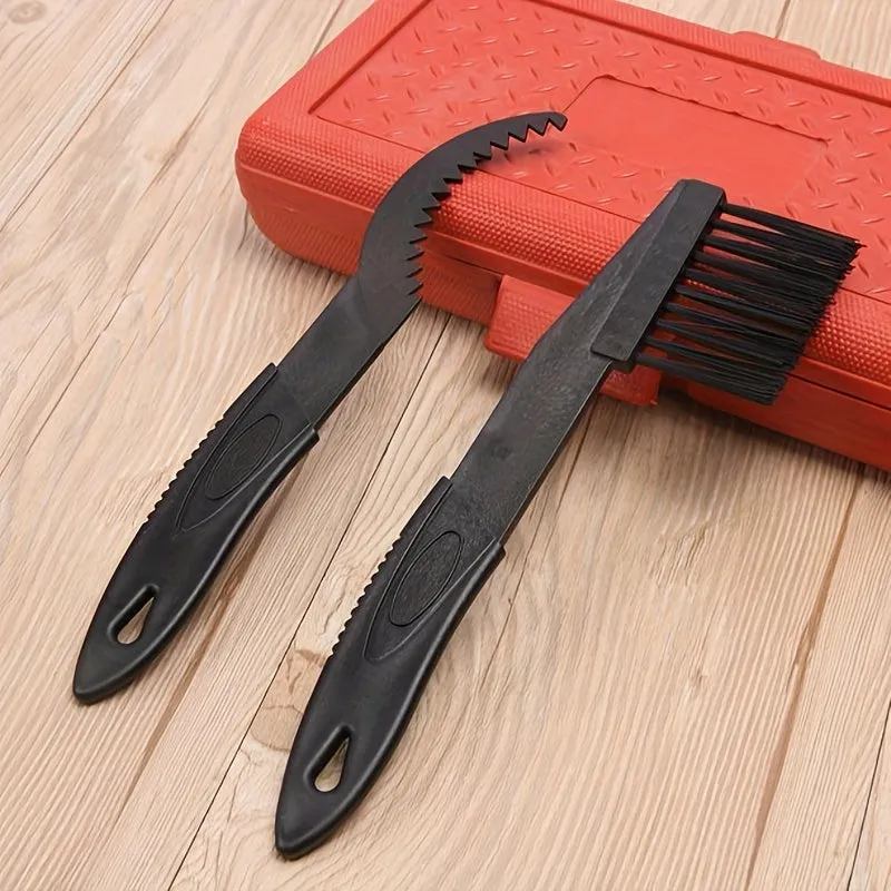 Mountain Bike Chain Cleaning Brush Set with Crank Tool