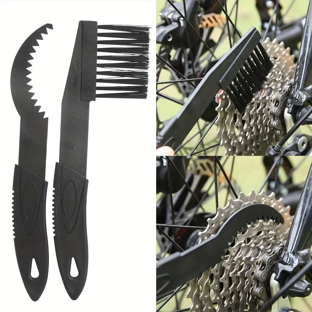 Mountain Bike Chain Cleaning Brush Set with Crank Tool