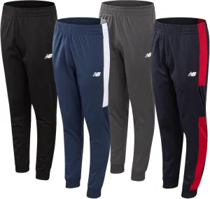 New Balance Boys Sweatpants - 4 Pack Active Tricot Boys Joggers Athletic Pants with Pockets, Kids Activewear Clothes (4-20)