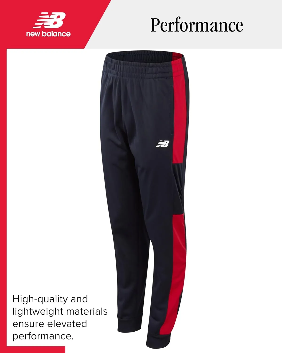 New Balance Boys Sweatpants - 4 Pack Active Tricot Boys Joggers Athletic Pants with Pockets, Kids Activewear Clothes (4-20)