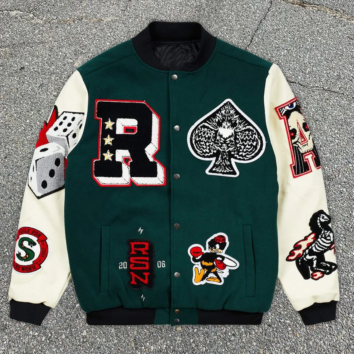Personalized fashion college style baseball uniform jacket