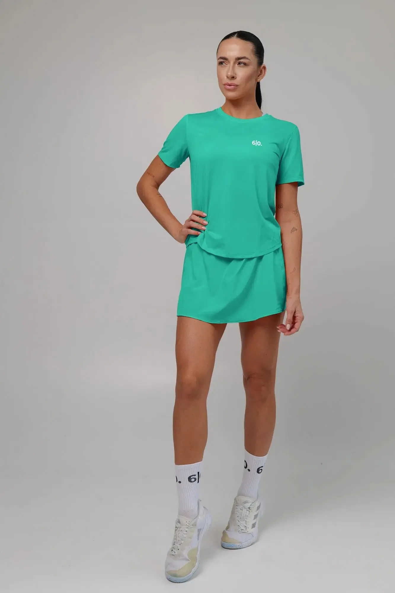Purple Light material shirt and skirt set (without bra)