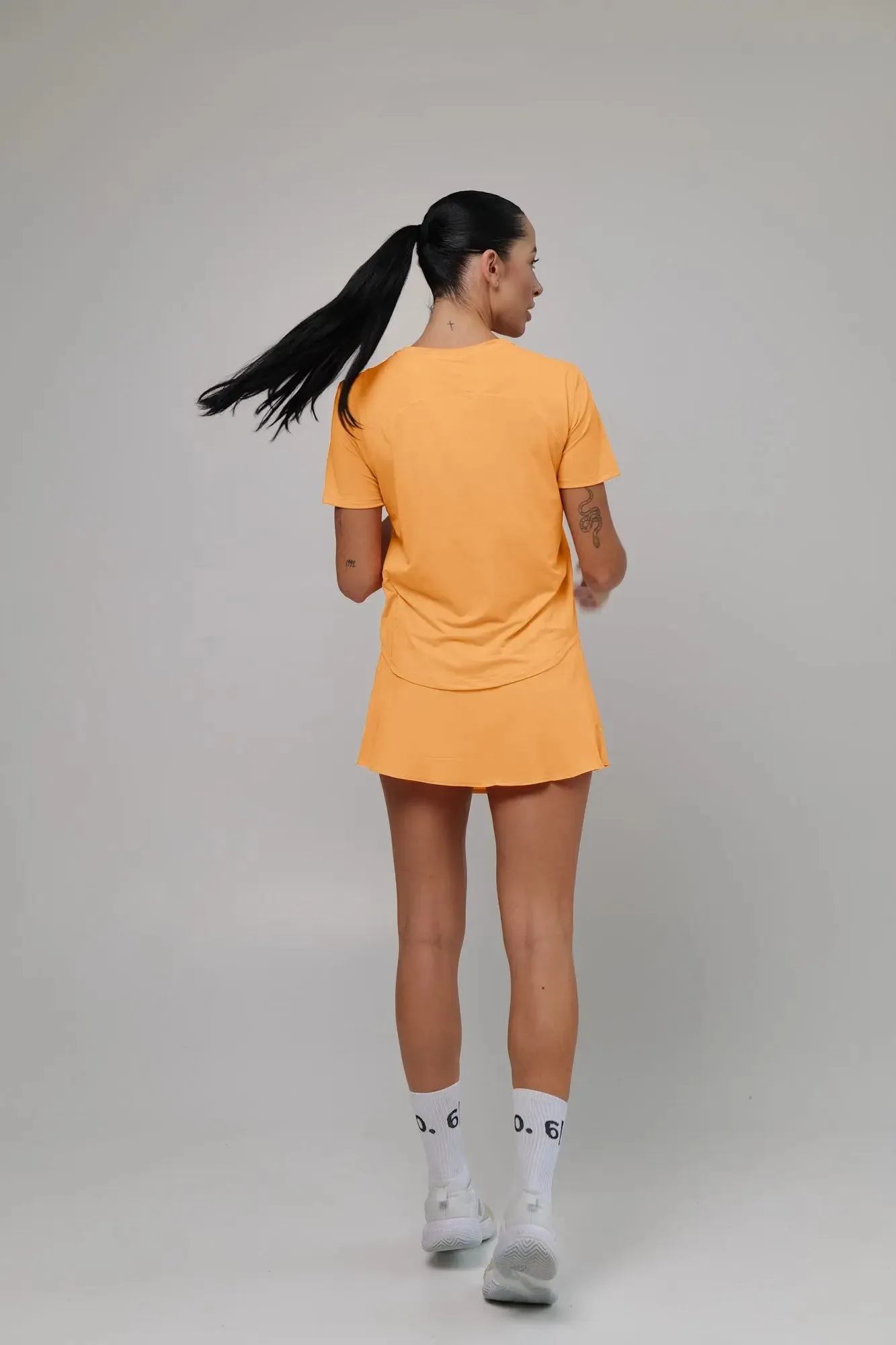 Purple Light material shirt and skirt set (without bra)