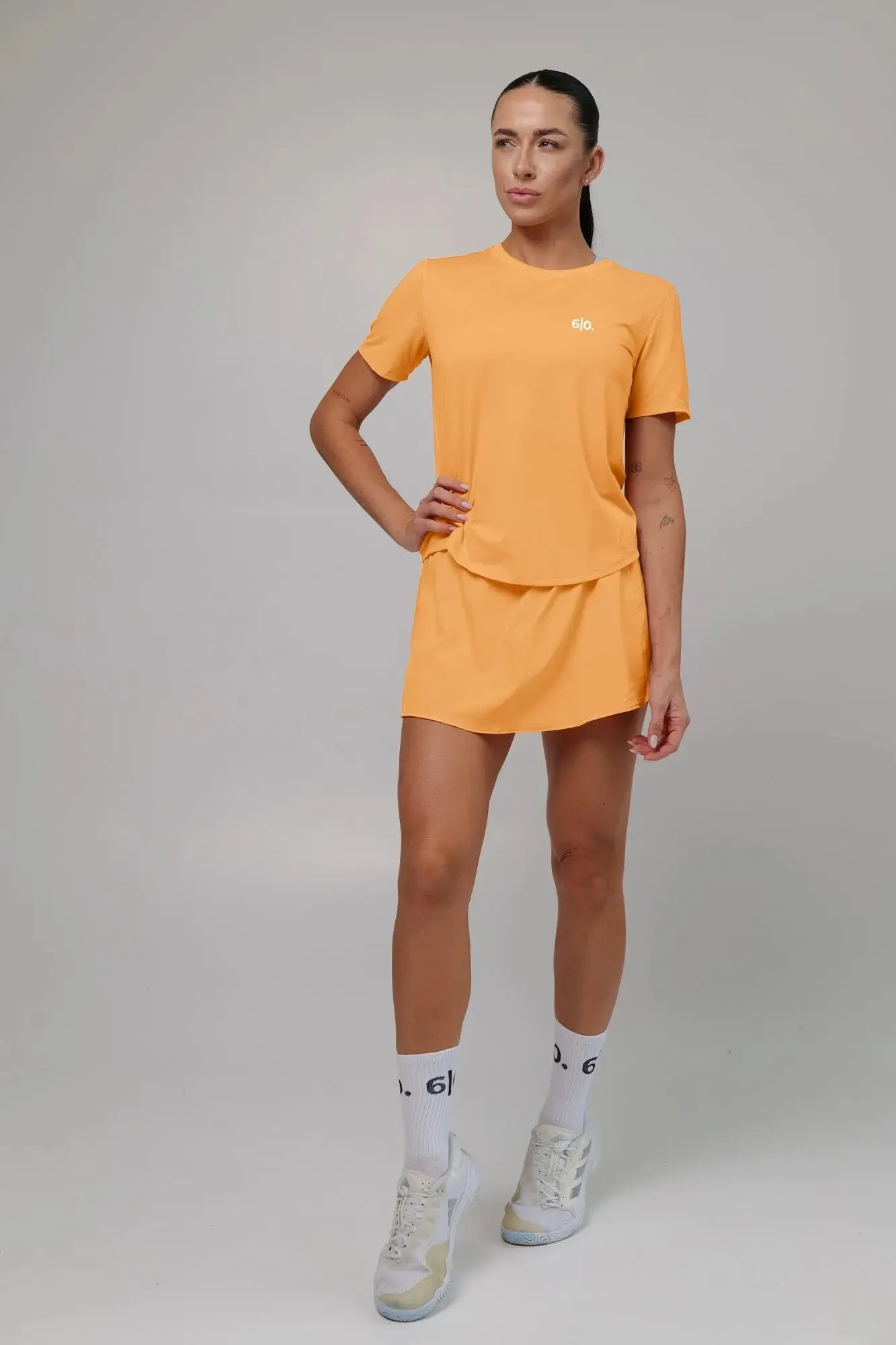 Purple Light material shirt and skirt set (without bra)