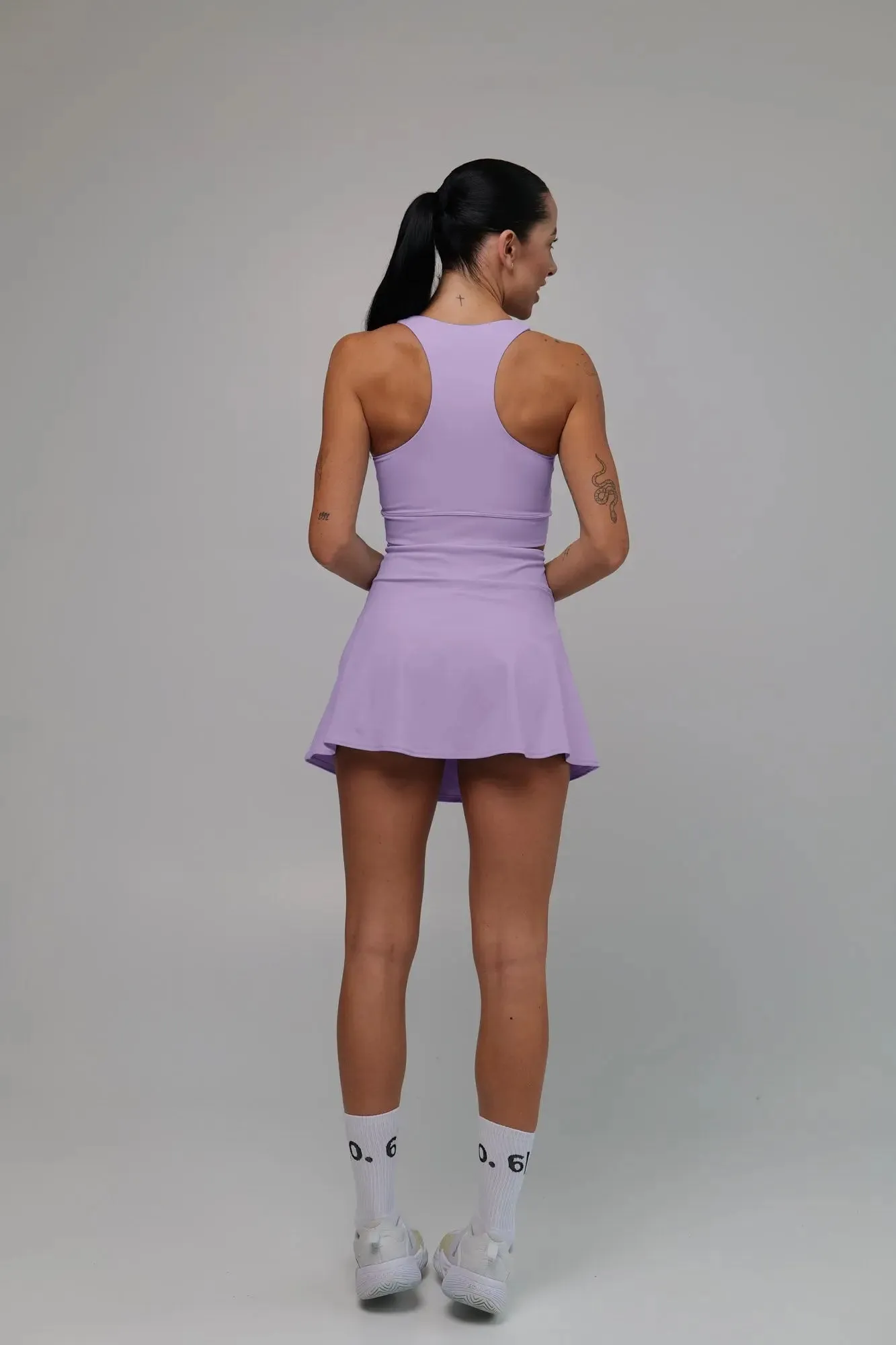 Purple Slimming design bra and skirt set