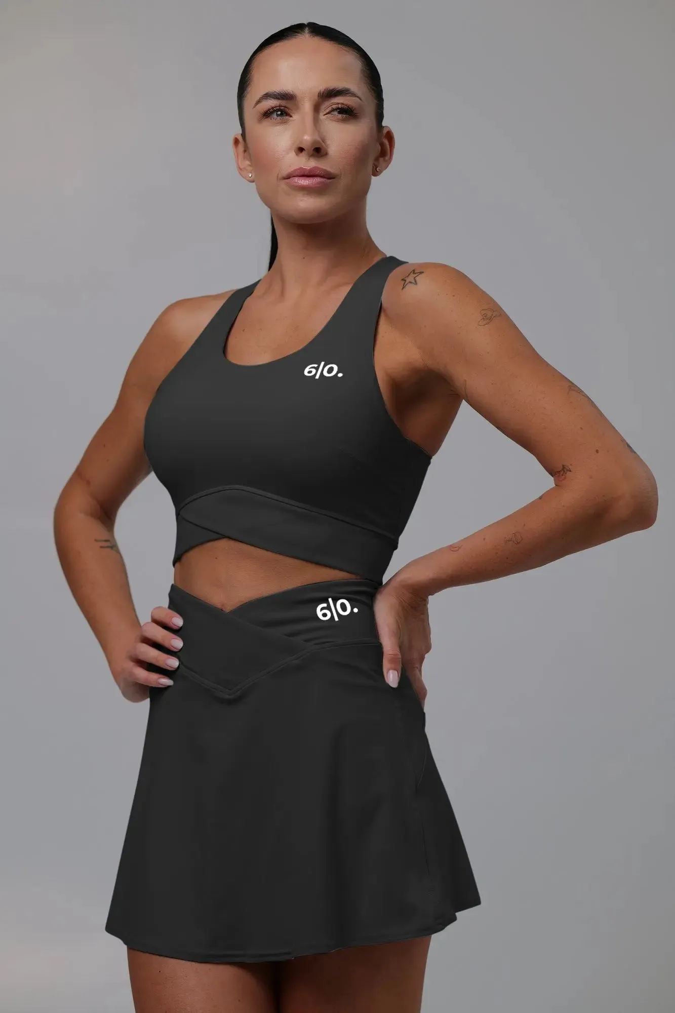 Purple Slimming design bra and skirt set