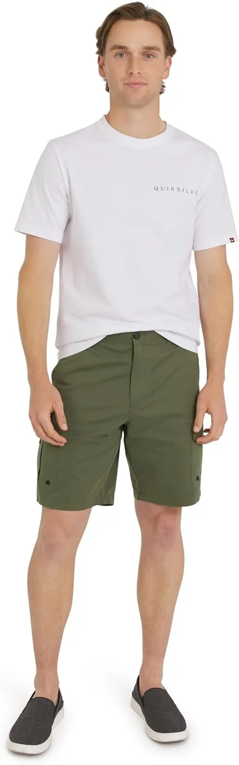 Quiksilver Men's Regular Fit Fixed Waist Water Friendly Active Hybrid Cargo Shorts (32-42
