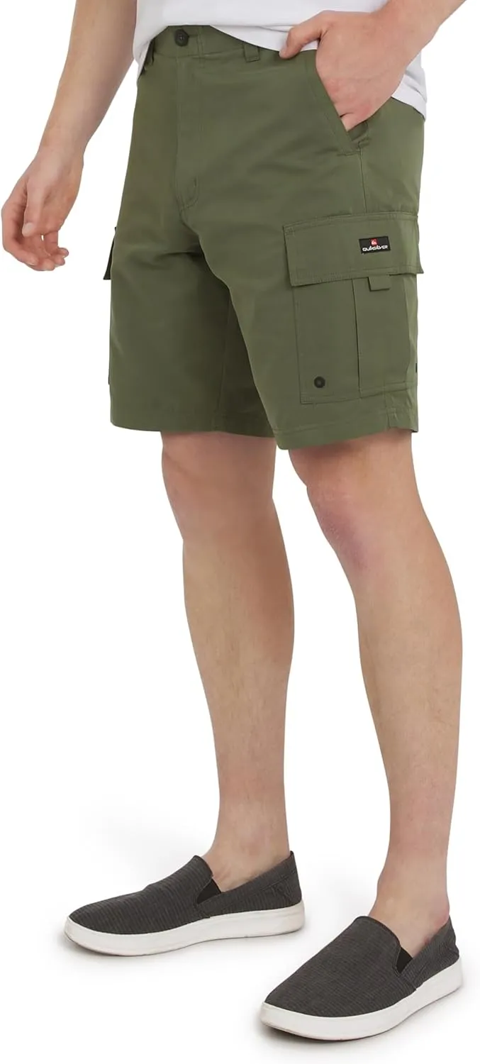 Quiksilver Men's Regular Fit Fixed Waist Water Friendly Active Hybrid Cargo Shorts (32-42