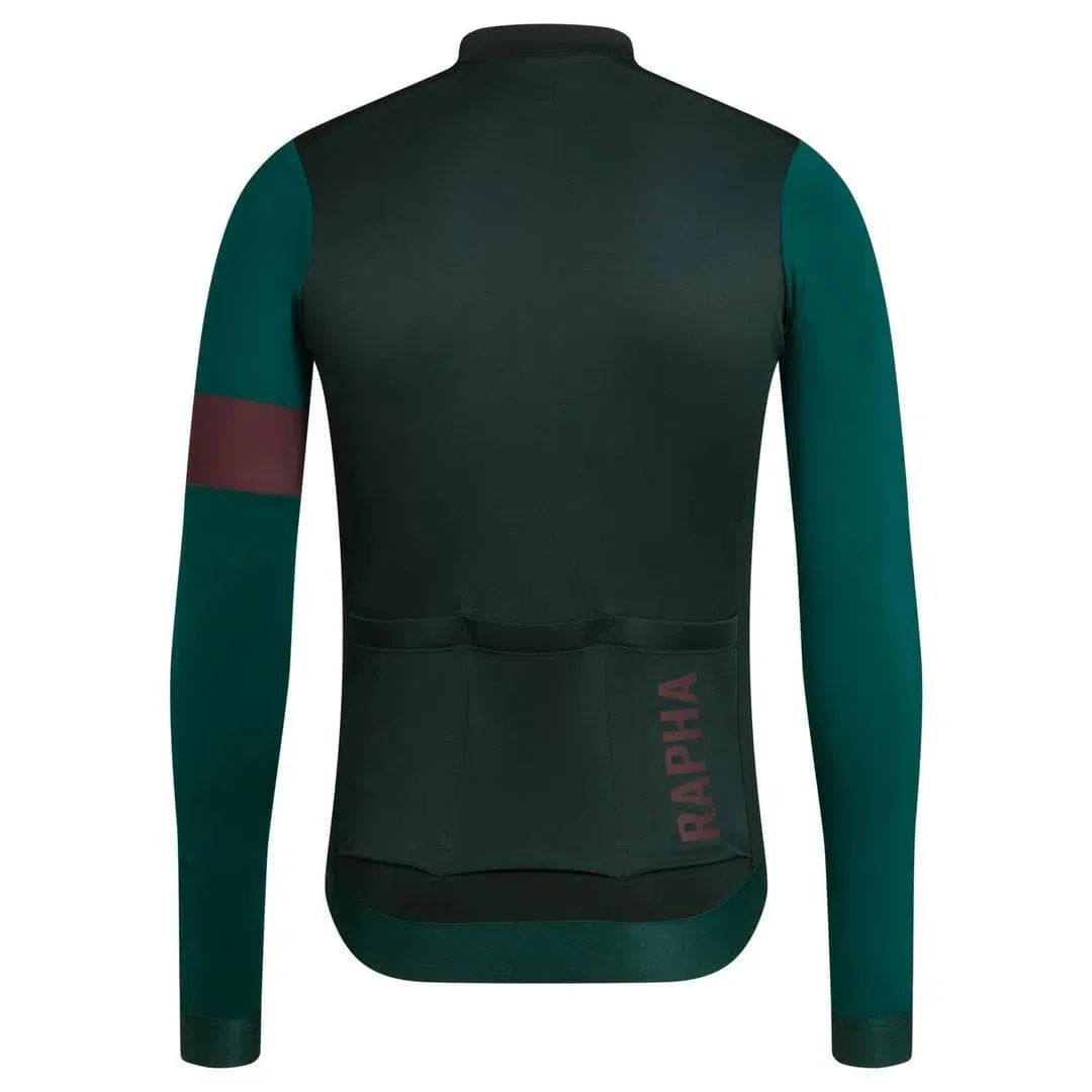 RAPHA Pro Team Training Long Sleeve Jersey - SCA Dark Green