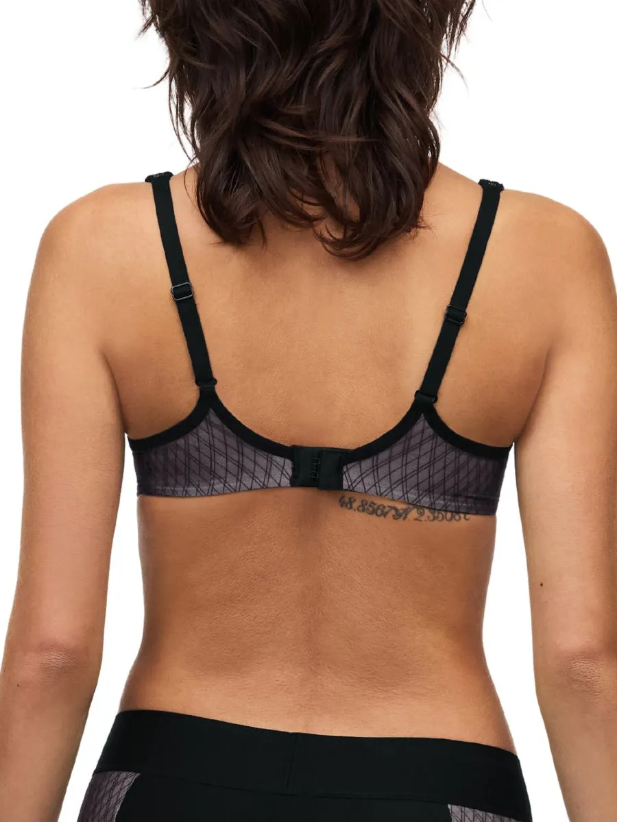 Smooth Lines Covering Memory Bra - Black/Beige