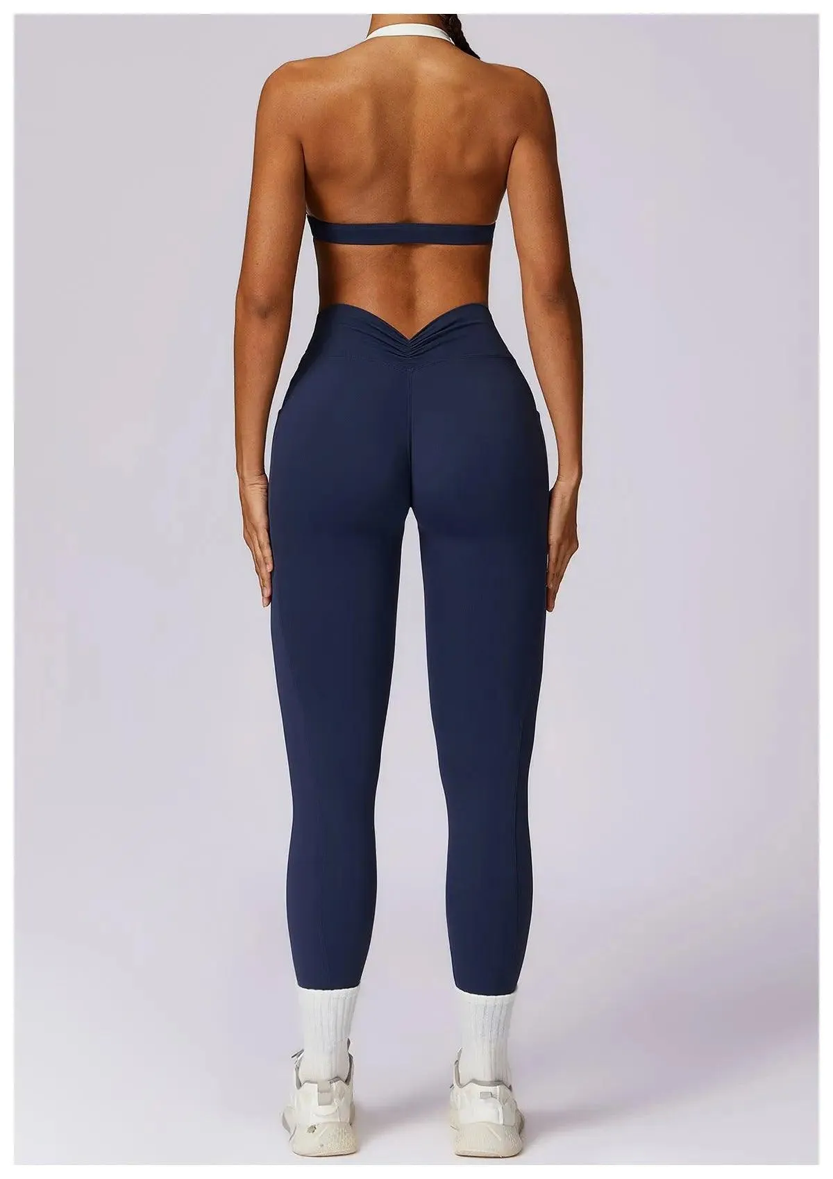 Spring Casual Contrast Color Yoga Suit