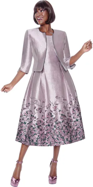 Terramina 7136 - Print - 2PC Dress and Bolero Jacket